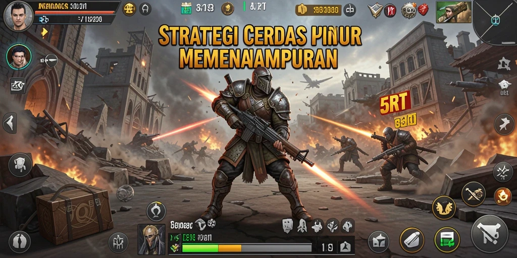 Screenshot menampilkan aksi pertempuran penuh strategi dalam 5RT.