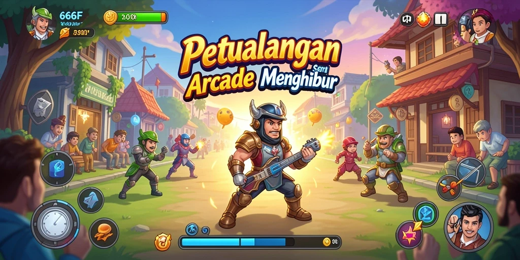 Screenshot 666F menampilkan gameplay seru ketika melewati rintangan.