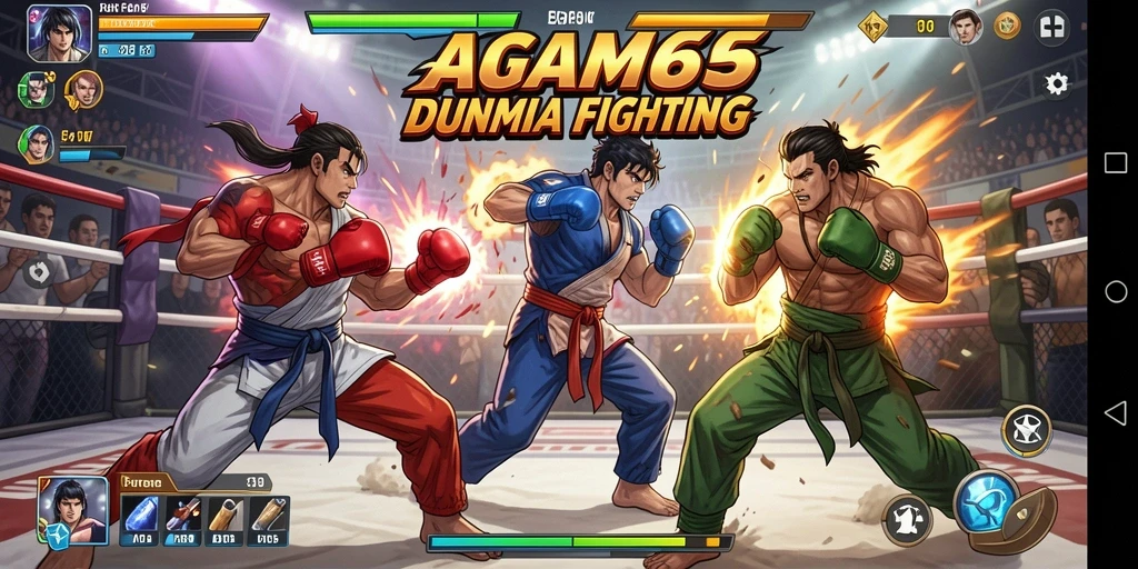 Gameplay seru di AGAM66 dengan karakter bertarung sengit.