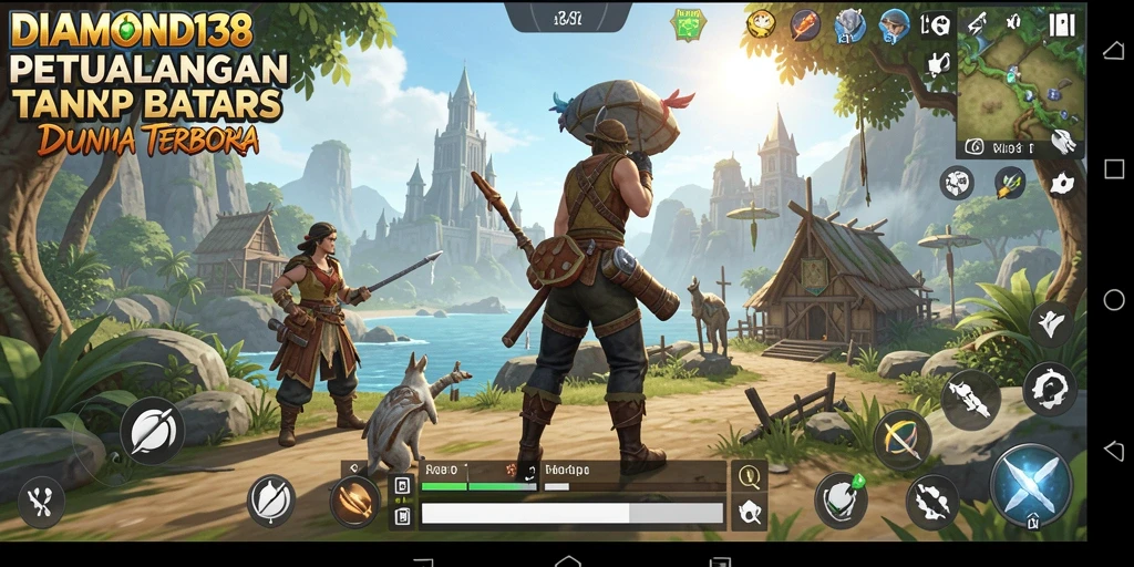 Gameplay <strong>DIAMOND138</strong> yang menampilkan kebebasan eksplorasi di dunia terbuka.