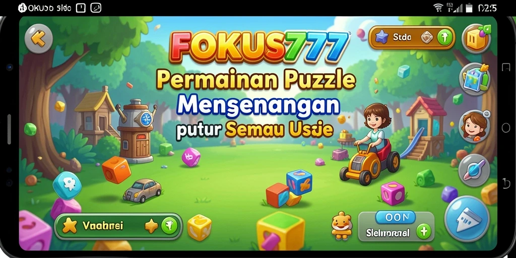 Screenshot utama FOKUS777 menampilkan gameplay Puzzle yang menarik dan menantang.