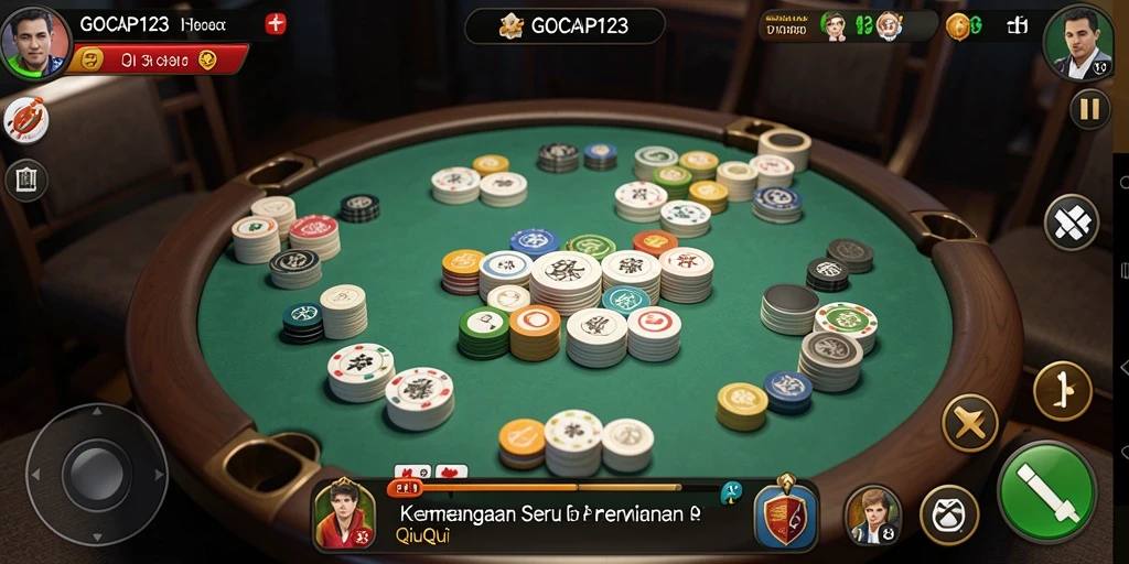 Screenshot utama GOCAP123 menampilkan gameplay seru QiuQiu.