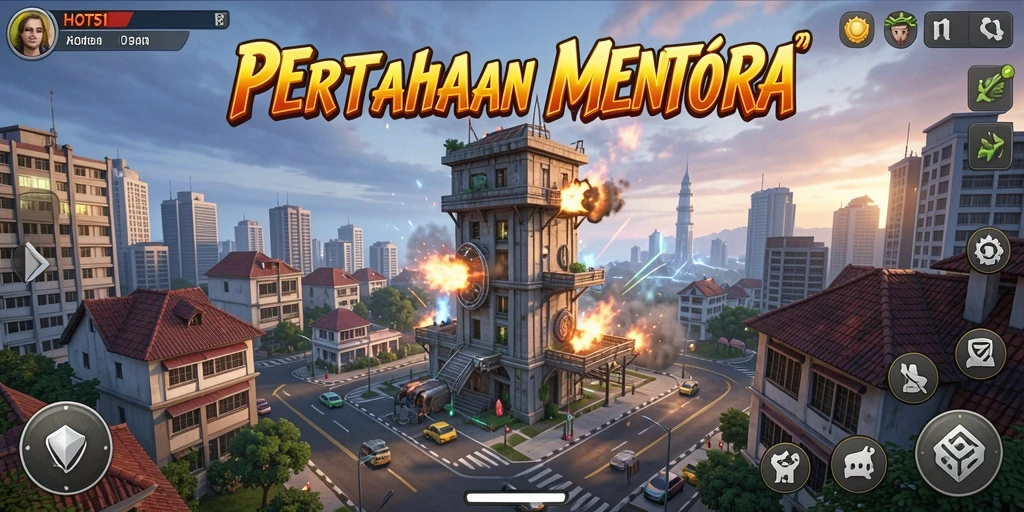 Tampilan gameplay HOT51 yang mendebarkan dalam genre Tower Defense.