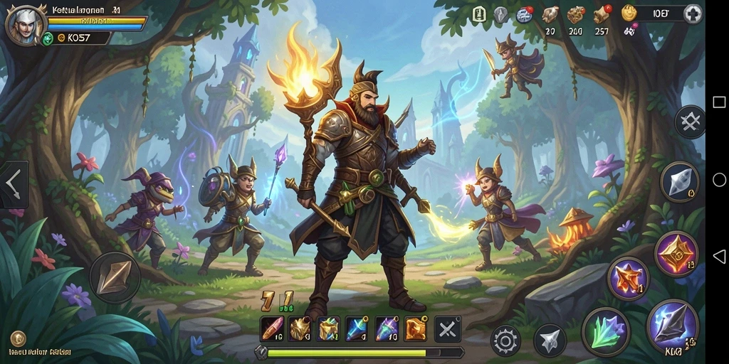Screenshot gameplay KO857 menampilkan pertarungan seru dan grafis yang menakjubkan.