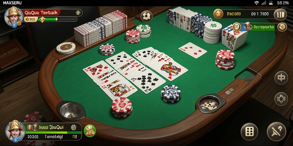 Gameplay QiuQiu yang seru dan interaktif di MAXSERU.