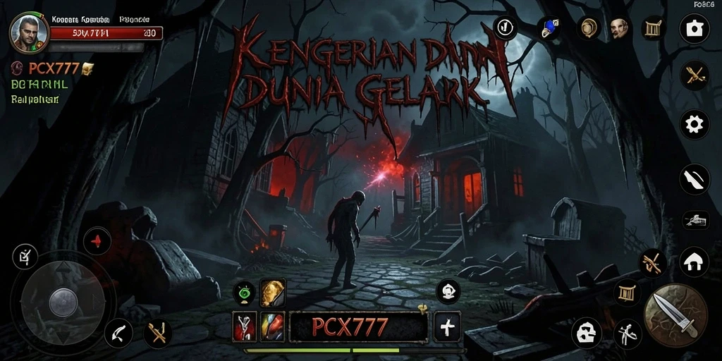 Tampilan gameplay menakutkan dari PCX777 dengan suasana mencekam.