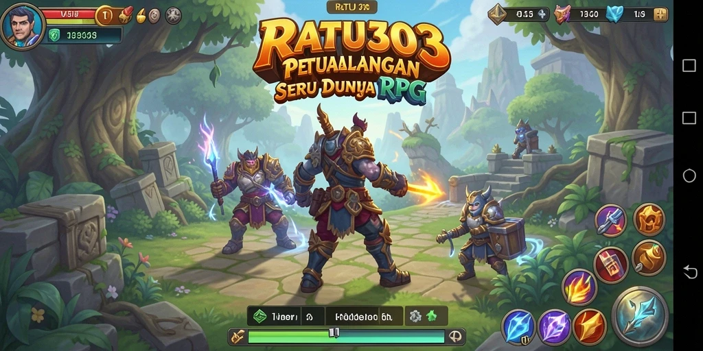 Screenshot pertarungan seru dalam game RPG RATU303.