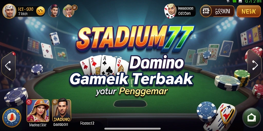 Tangkapan layar STADIUM77 menampilkan aksi seru permainan Domino.
