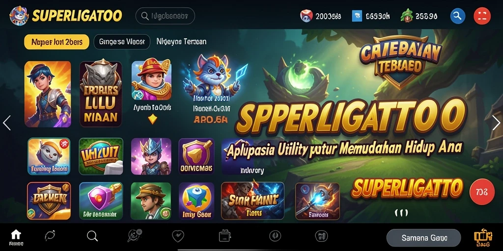 Screenshot SUPERLIGATOTO menampilkan tampilan antarmuka yang intuitif dan fitur-fitur yang bermanfaat.